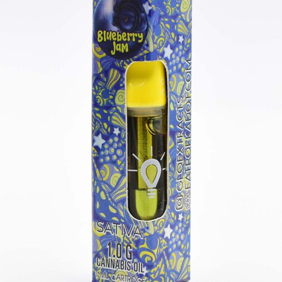 Glo x Polka Dot: Premium Cannabis Extract Cartridges Blueberry Jam